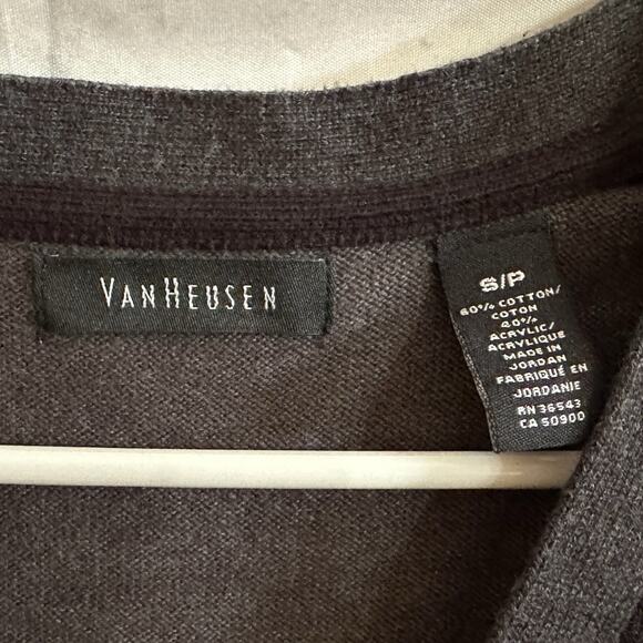 Van Heusen Womens Black and Gray Sleeveless Cardigan, Small, Pre-owned - Picture 4 of 4